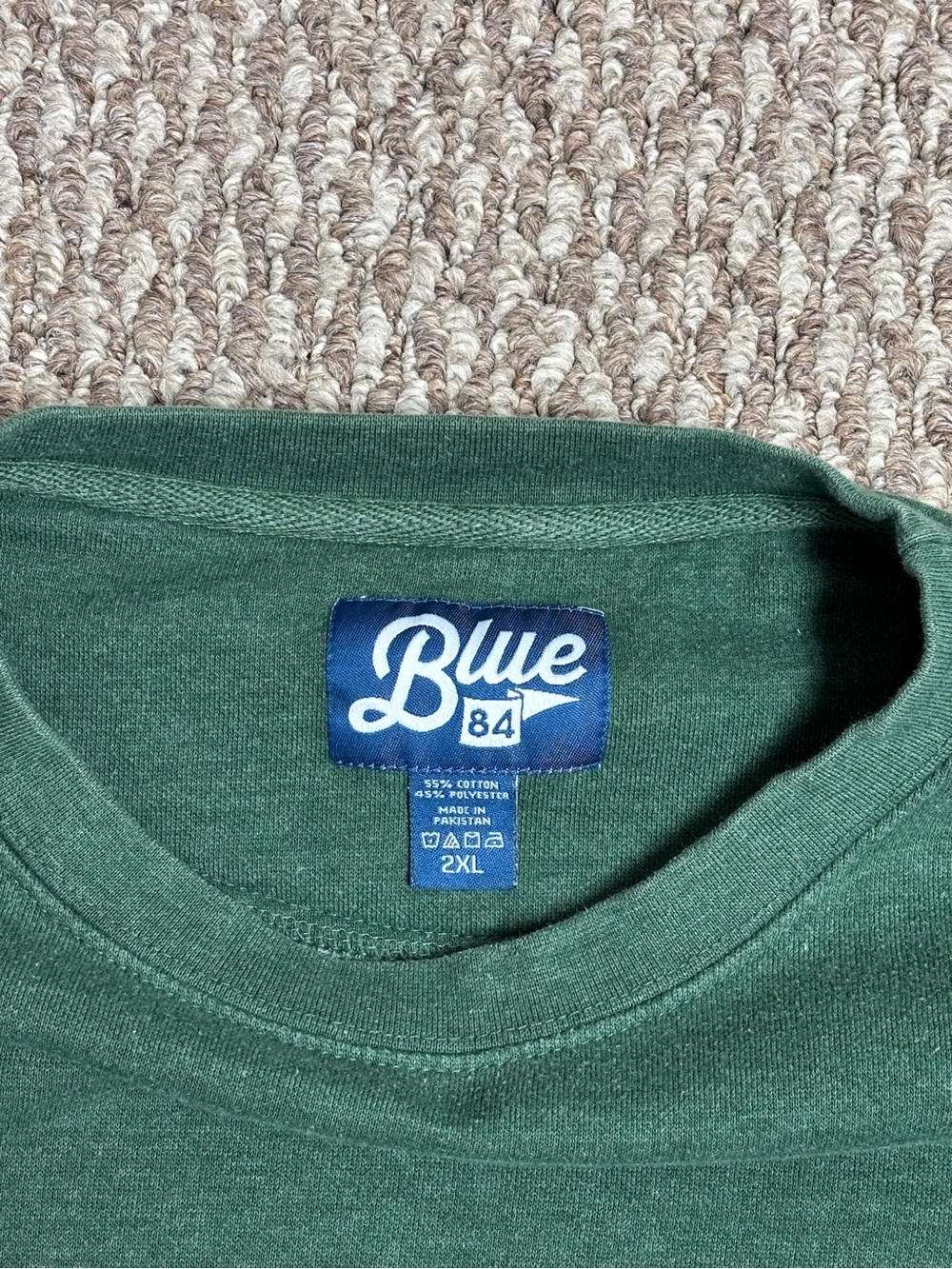 Blue 84 Men’s Green Ohio University Embroidered Casual Crewneck Sweatshirt - Picture 5 of 5